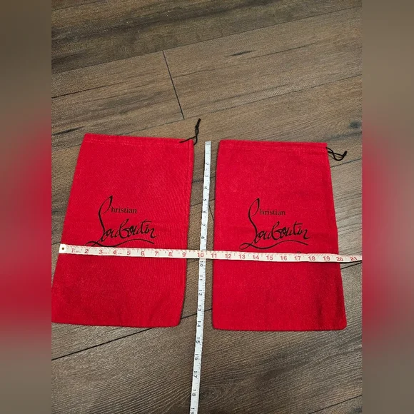 Christian Louboutin Red Dust Bag Pair - Picture 4 of 4